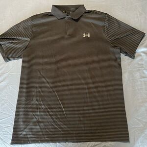 Under Armour Men's Polo‎ Shirt - Dark Gray Stripes